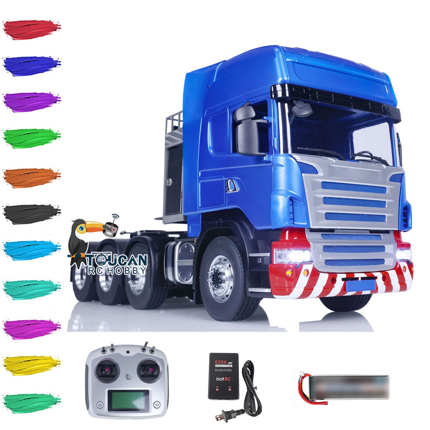 LESU 1/14 Metal Chassis RC Tractor Truck 8x8 RTR Remote Control Car Hobby DIY Painted and Assembled Model Sound Lights