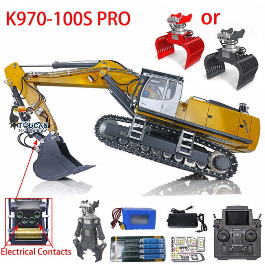 IN STOCK Kabolite 1/14 K970 100S Pro RC Hydraulic Excavator Model RTR Remote Control Digger PL18EV W/ Light Sound System Smoking Unit