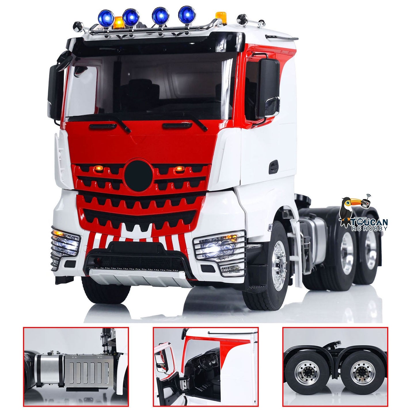 LESU 1/14 6x6 RC Tractor Truck Radio Control Car Painted Assembled Metal Chassis PNP/RTR 2-Speed Gearbox Light Sound System