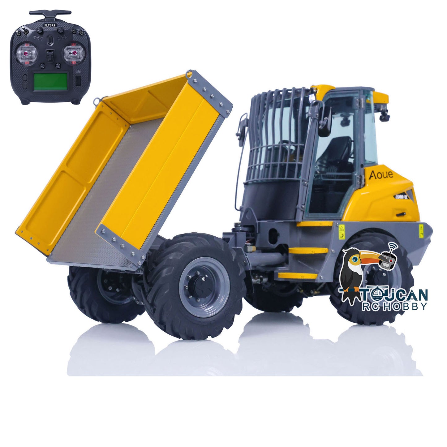 LESU Metal 4x4 1/14 RC Hydraulic Dumper Car 6MDX-B Tipper Trucks Emulated Remote Control Contruction Vehicle DIY Model