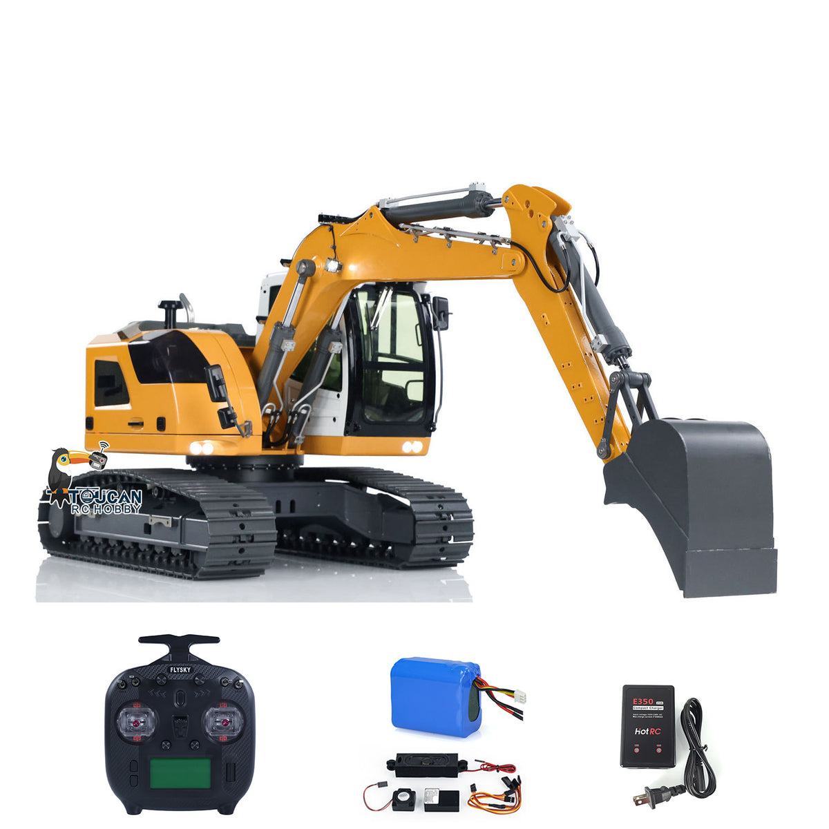 Fast Shipping 1/14 RC Hydraulic Excavator R920 JDM-208 Metal Remote Control Digger Model Sound