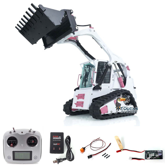 LESU 1/14 Aoue-LT5 Tracked Skid-Steer RC Hydraulic Loader RTR Remote Control Car Model DIY Rotating LED Light Sound System