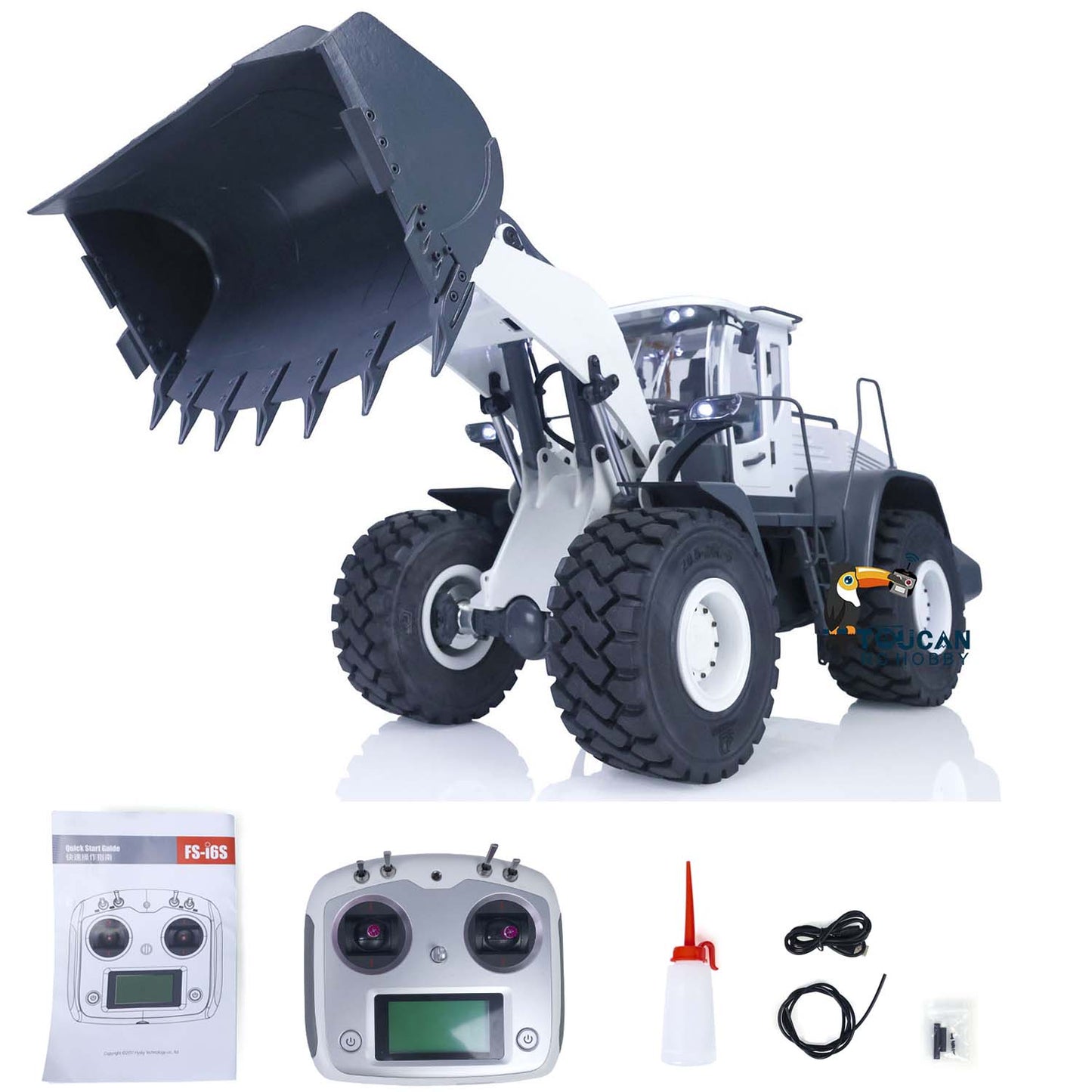 JDMODEL 1/14 870K K870 RC Wheeled Loader Hydraulic Metal Truck Assembled Painted I6S Radio Light Sound System Valve Pump ESC Motor