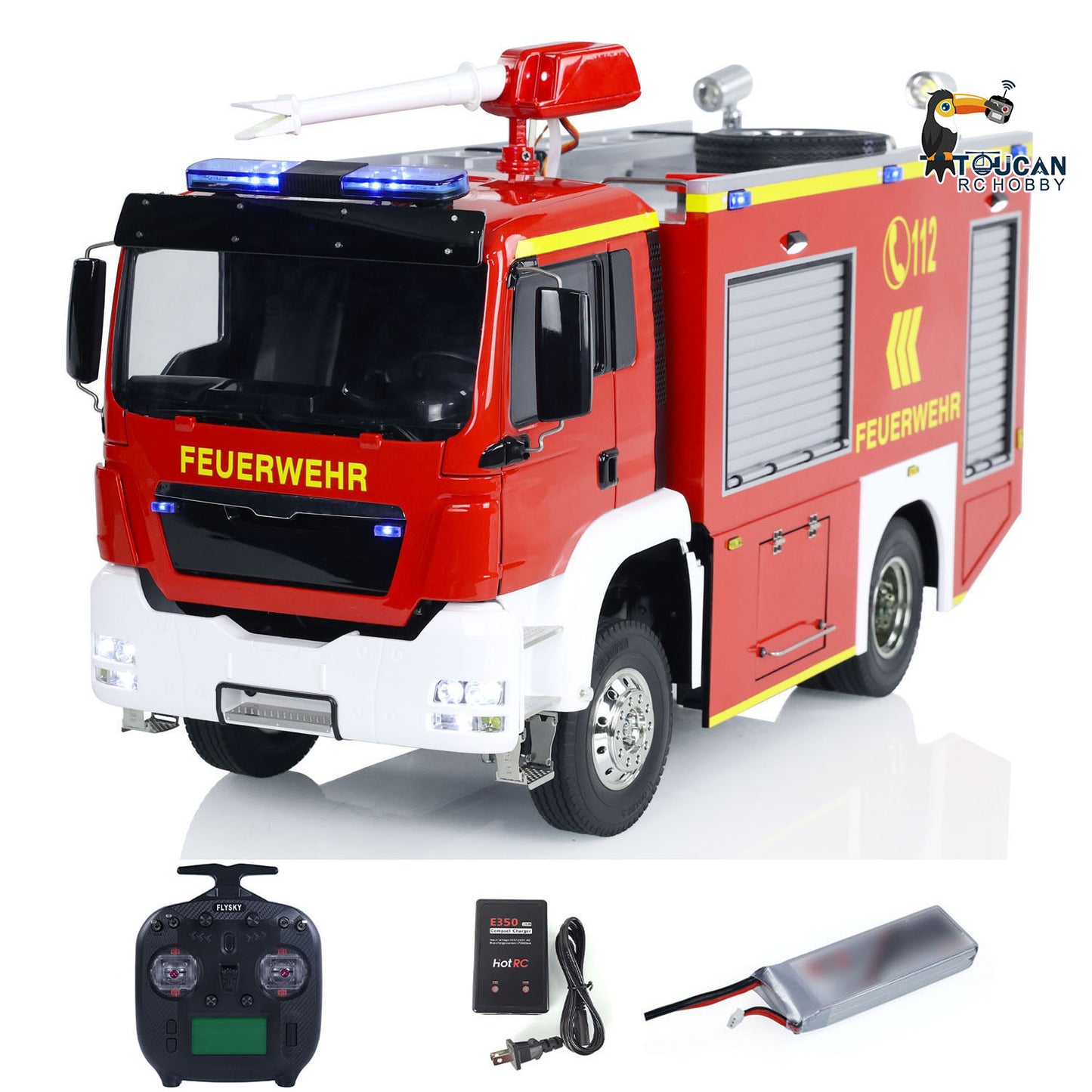 4x2 RC Fire Fighting Truck 1:14 3-speed Transmission Radio Control Fire Vehicles