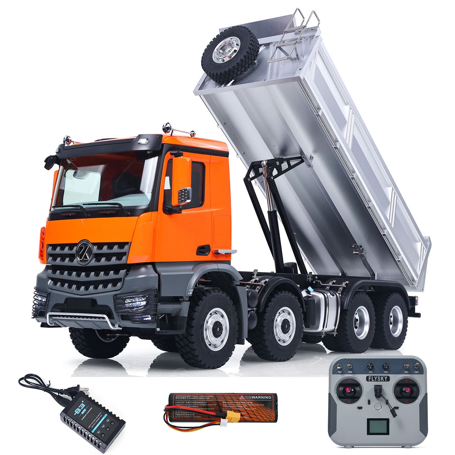 RTR Kabolite 8X8 1/14 RC Dump Truck K5703 Electric Lifting Remote Control Tipper Model 2Speed Gearbox Lights Sound System