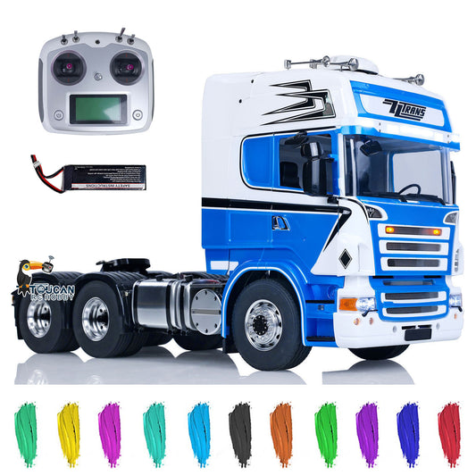 1/14 6x6 TOUCAN Metal Chassis RTR RC Tractor Truck Remote Control Car DIY Models Light Sound System ESC Servo Motor
