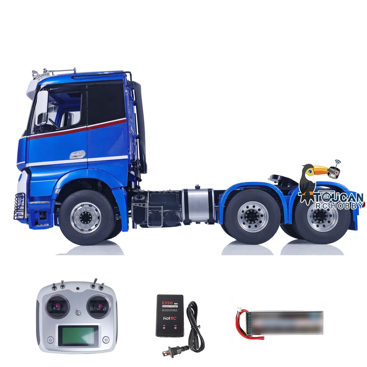 LESU 1/14 6x6 RC Tractor Truck Simulation I6S RTR Remote Controlled Car Model Roof Sounds Lights ESC Servo Motor