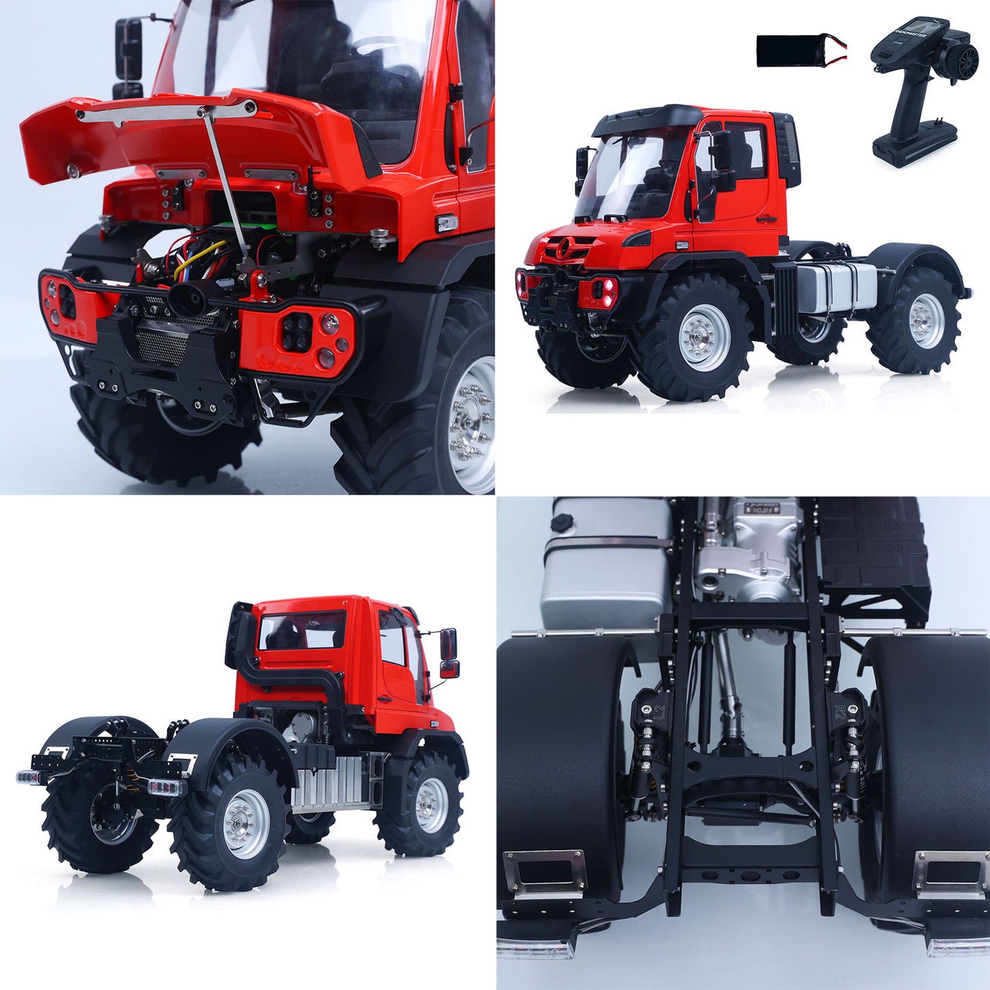 RTR 4X4 1/14 Remote Control Rock Crawler U535 Lite RC Off Road Vehicle 2Speed Transmission Metal Chassis Differential Locks Lights Sounds Battery