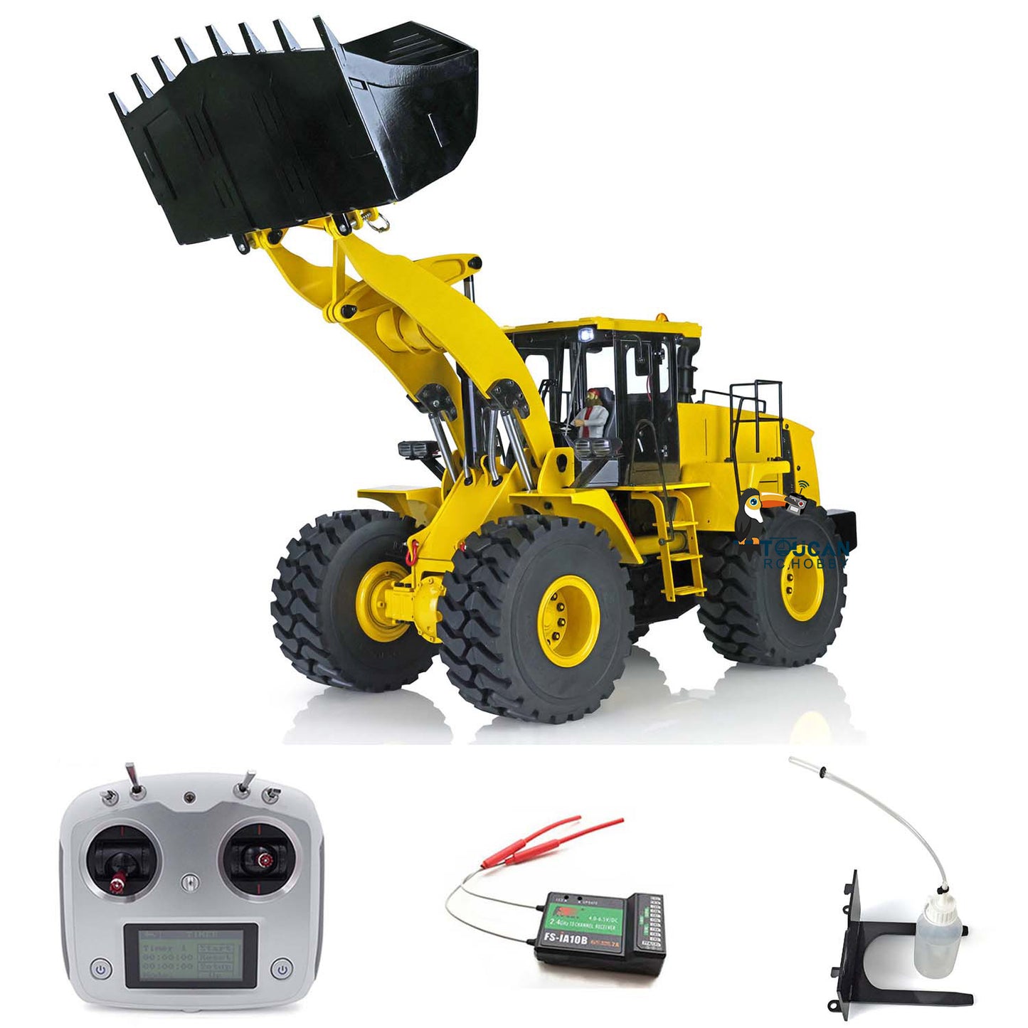 XDRC Metal WA470 1/14 Hydraulic RC Loader Remote Control Trucks 980L PNP Cars Hobby Model Light Sound No Tooth Bucket