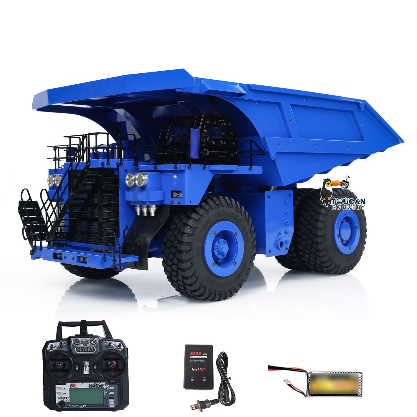 1/20 RC Metal Hydraulic Mine Truck 793D Dumper Flysky I6X Radio Light System Heavy Tipper Truck for Mining Excavator Model