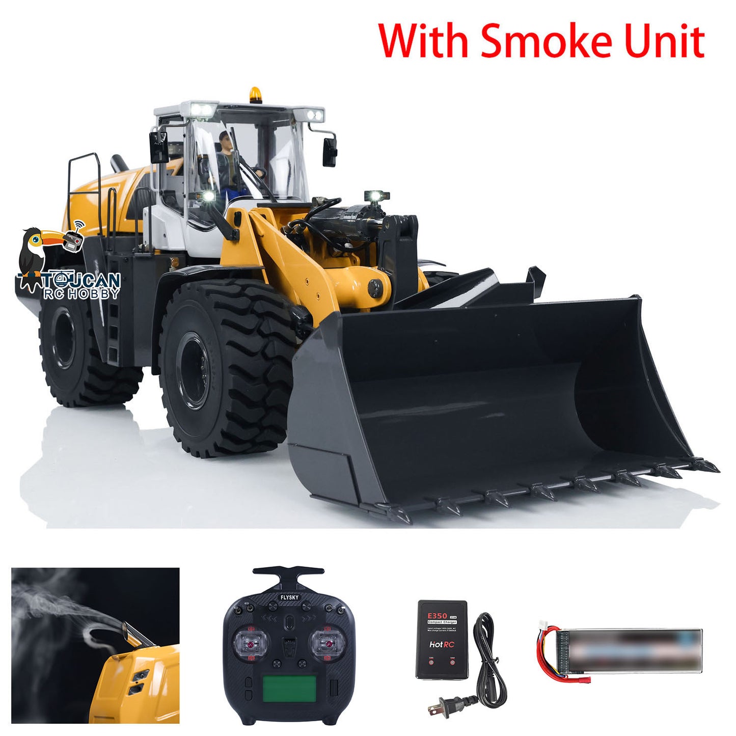 Sold Out Fast Shipping XDRC 580 1/14 Metal RC Hydraulic Loader RTR Engineering Vehicles Smoke Lights