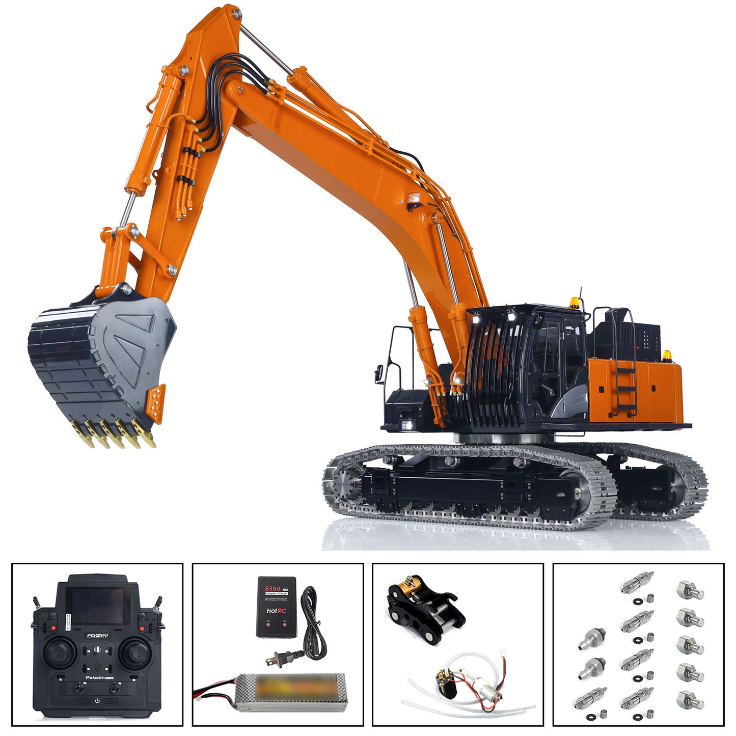 90% Metal LESU 1/14 RC Hydraulic Excavator Aoue ZX490 RTR Remote Control 2Arms Heavy Digger Model PL18EV Lite Light Sound Smoke Constraction Car