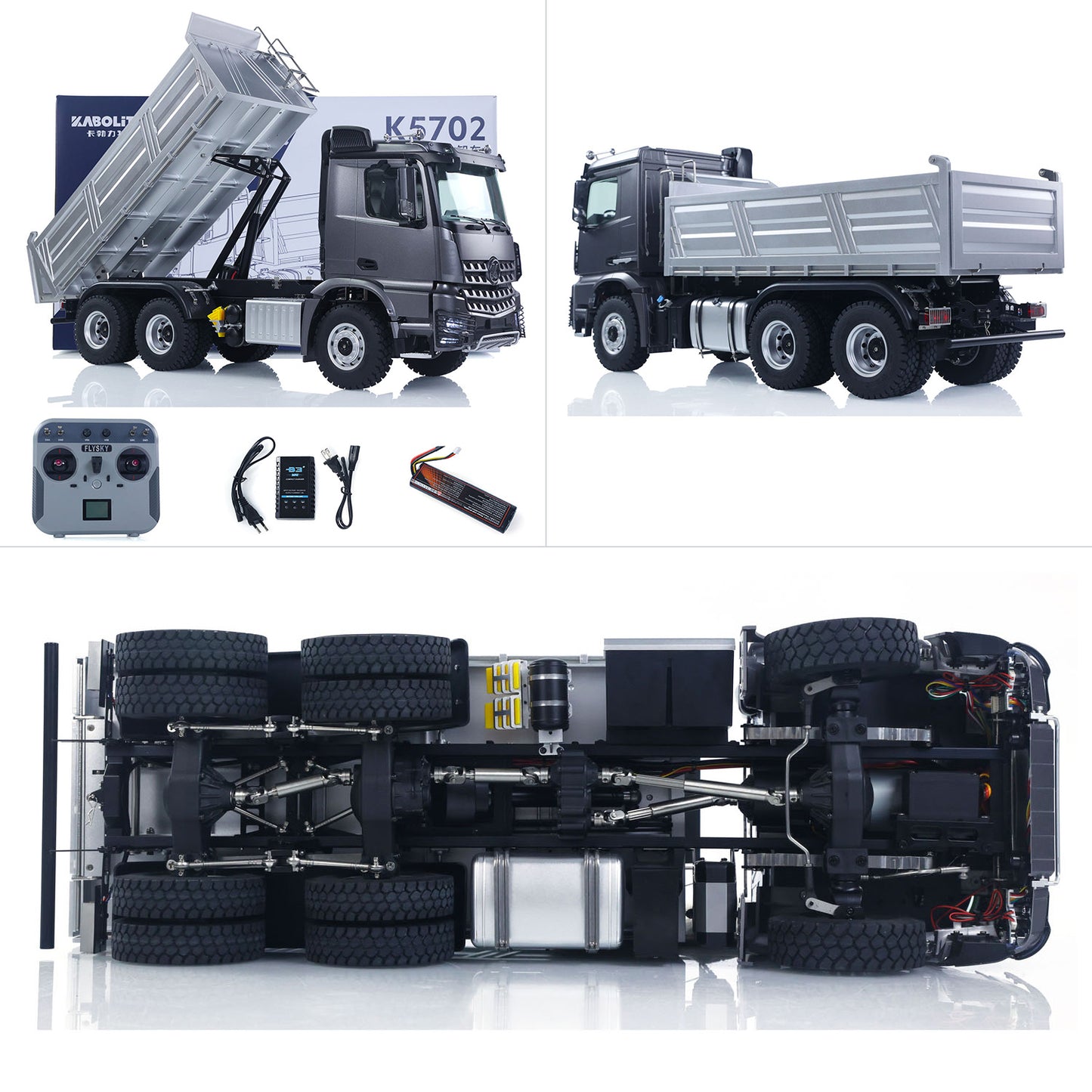 Fast Shipping New 2.4G RC Electric Lifting Dumper 5702 Model 1:14 6*6 Remote Control Tipper Lifting Rod Vehicle Sound Light Motor RTR Car Toy
