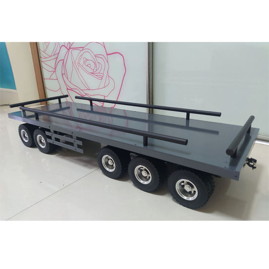 Metal 5 Axles Trailer for Scale 1/14 RC Hydraulic Dumper Radio Controlled Truck Tipper Tractor Lorry Eletric Car Model TAMIYA LESU