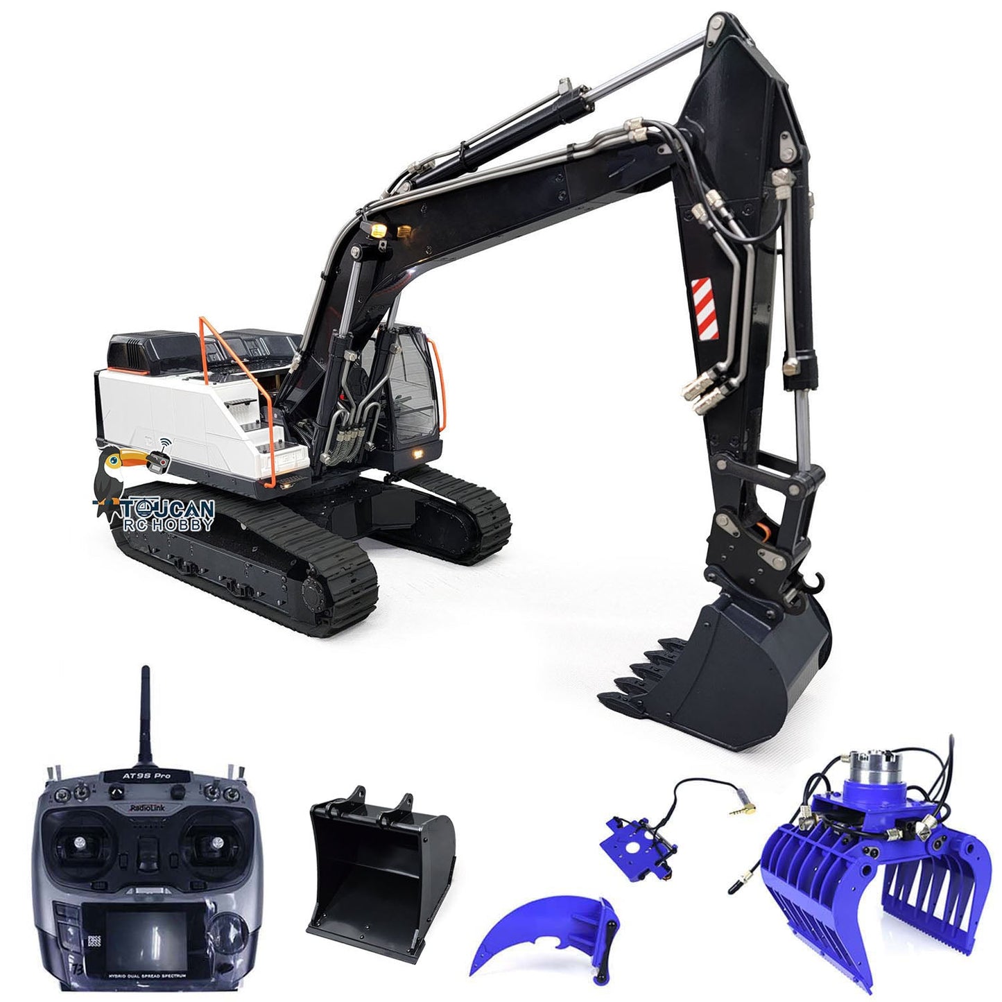 MTModel Metal 1/14 EC380 RC Hydraulic Excavator Remote Control Construction Truck Digger Heavy Machine Assembled and Painted Car