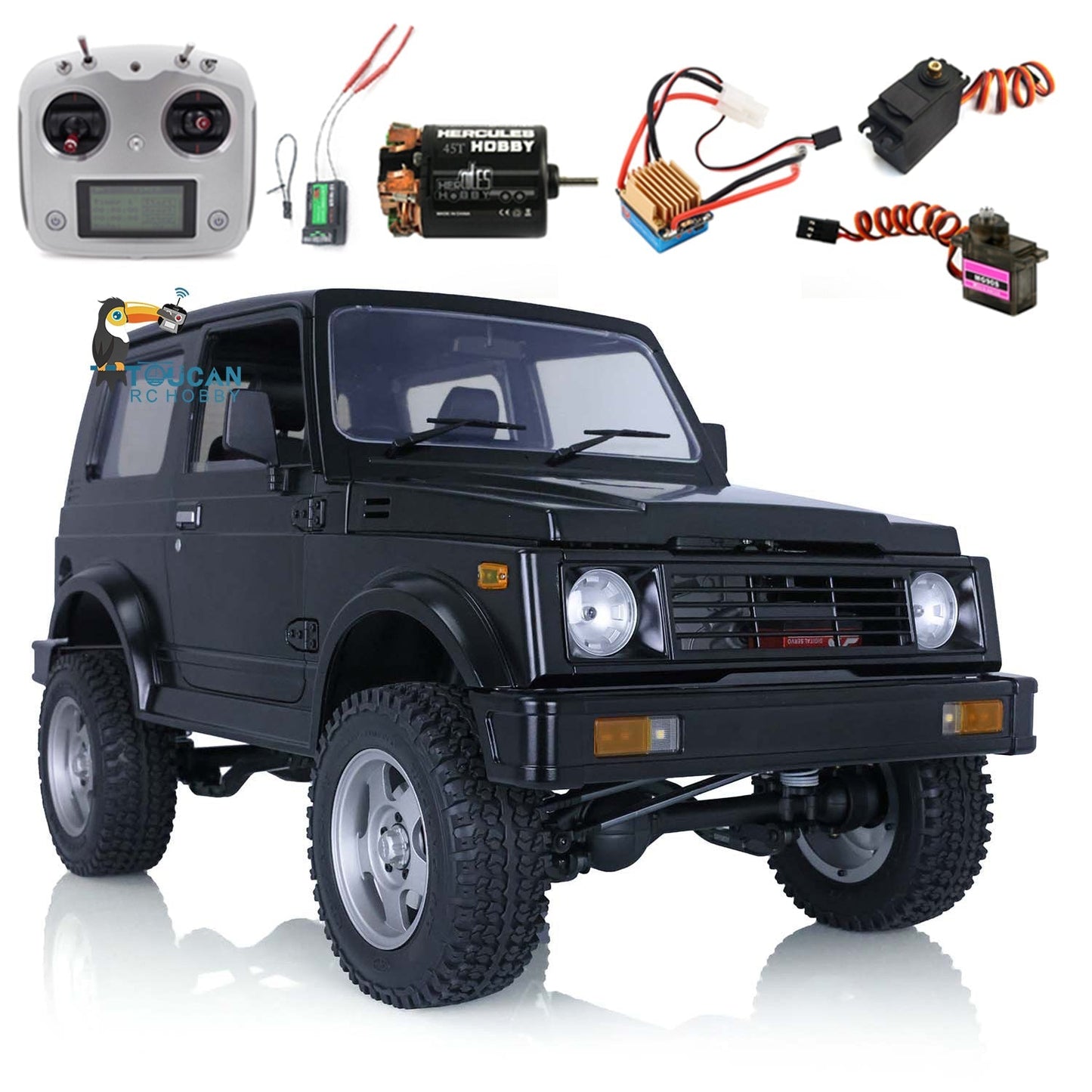 1/6 Capo RC Crawler SIXER1 Assembled Model Plastic Painted Cabin Car Shell Metal Chassis W/ I6S Motor Servo ESC Light