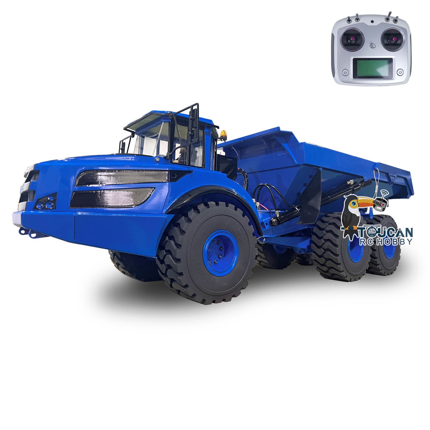 1/14 XDRC 6*6 Metal RC Hydraulic Articulated Truck Remote Control Dumper PNP DIY Hobby Model Motor ESC Light Sound