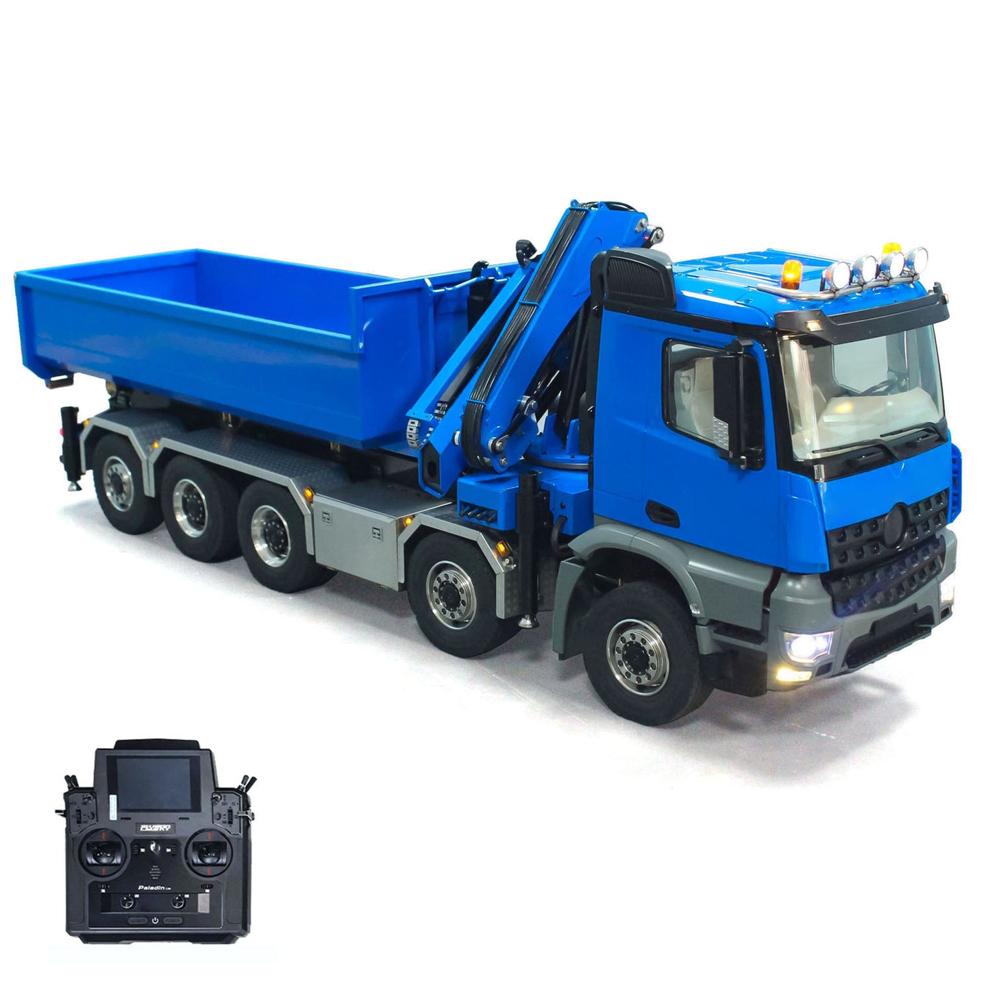 10*10 1:14 RC Hydraulic Crane Radio Controlled Dump Truck Full Dumper Car Model Rear Axle Lifting ESC Servo Motor