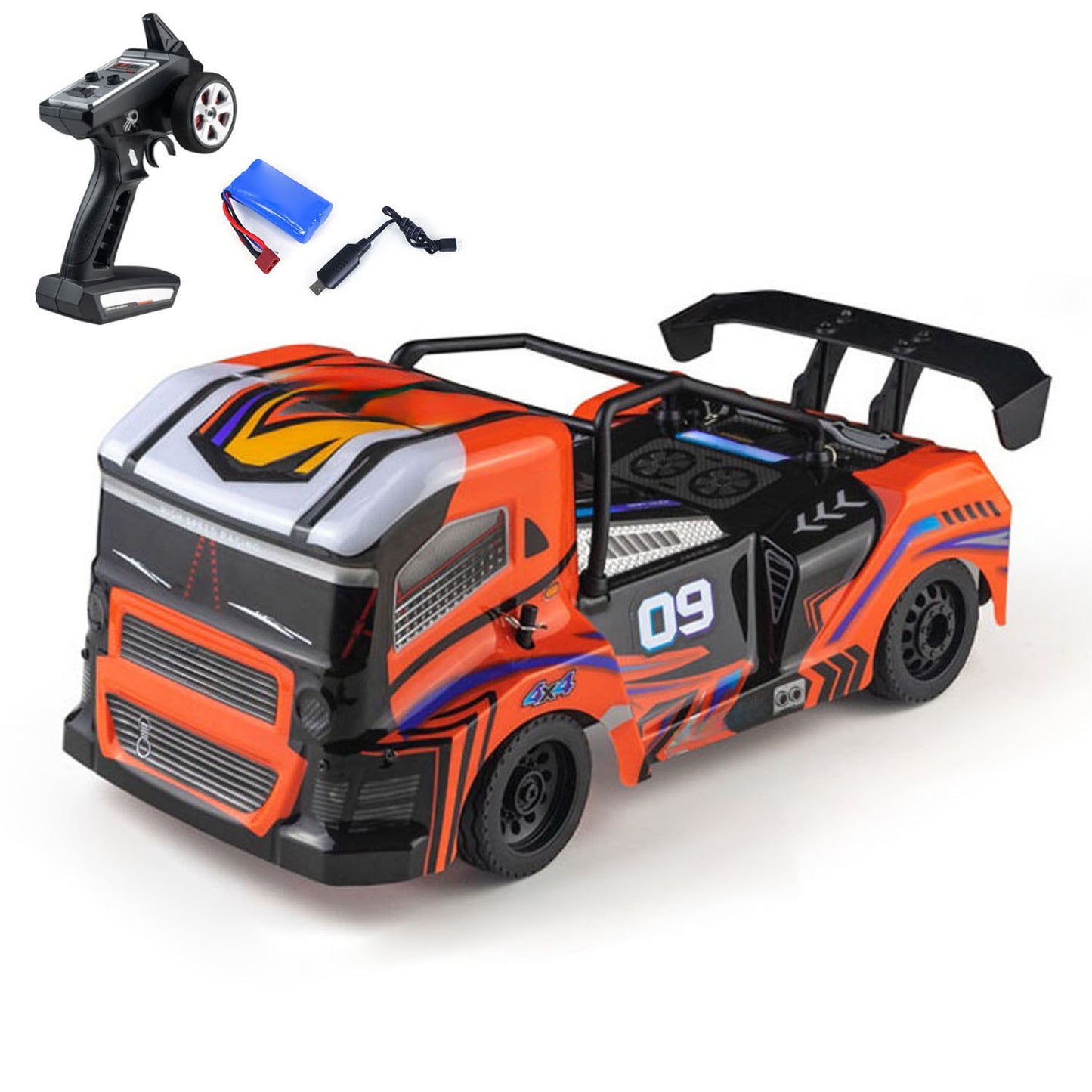 US STOCK 12.6 Inches PVC Shell SCY 16304 1/16 AWD Remote Control Drift Car RC Model Vehicle 380 Brushed Motor 30A ESC Ball Bearing RTR
