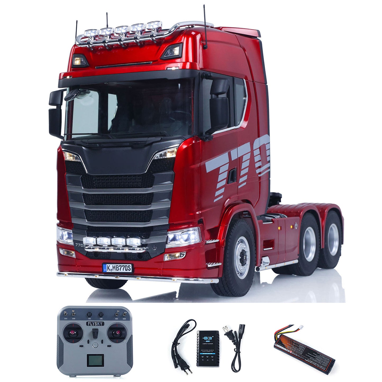 Fast Shipping KABOLITE 1/14 770S 100 RC Tractor Truck 6x6 Remote Control Lorry Car 2Speed Gearbox Differential Lock Battery Radio RTR Model