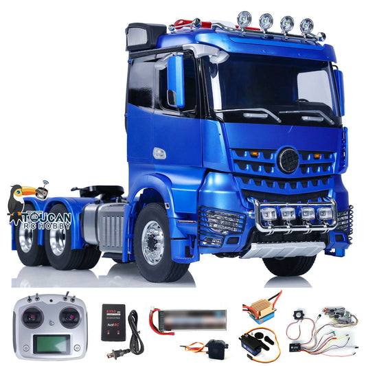 LESU 6x6 1/14 RC Tractor Truck RTR Remote Control Car Simulation DIY Model 2-speed Transmission Painted and Assembled Roof Light