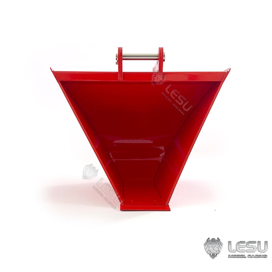 Metal Trapezoid Narrow Bucket for 1/14 LESU ET35 RC Hydraulic Excavator Remote Controlled Digger DIY Spare Parts