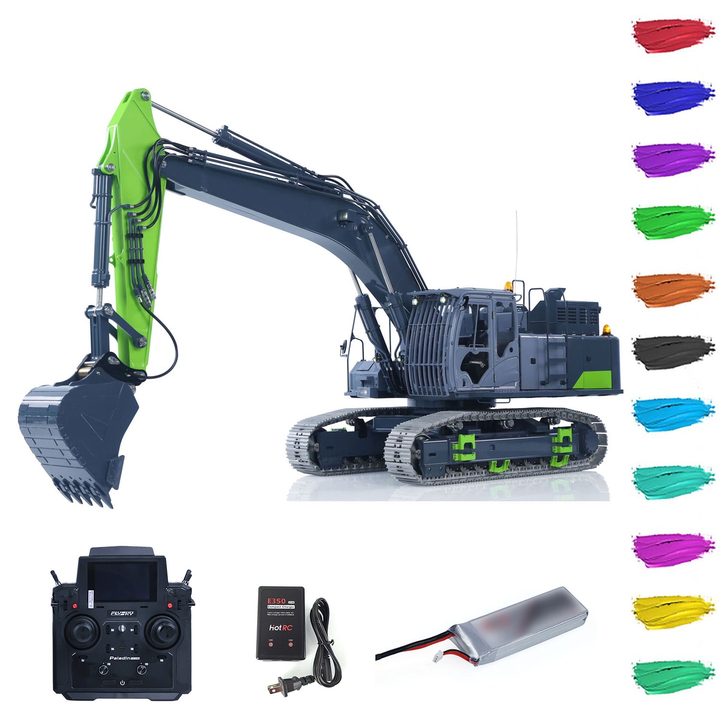 90% Metal LESU 1/14 RC Hydraulic Excavator Aoue ZX490 RTR Remote Control 2Arms Heavy Digger Model PL18EV Lite Light Sound Smoke Constraction Car