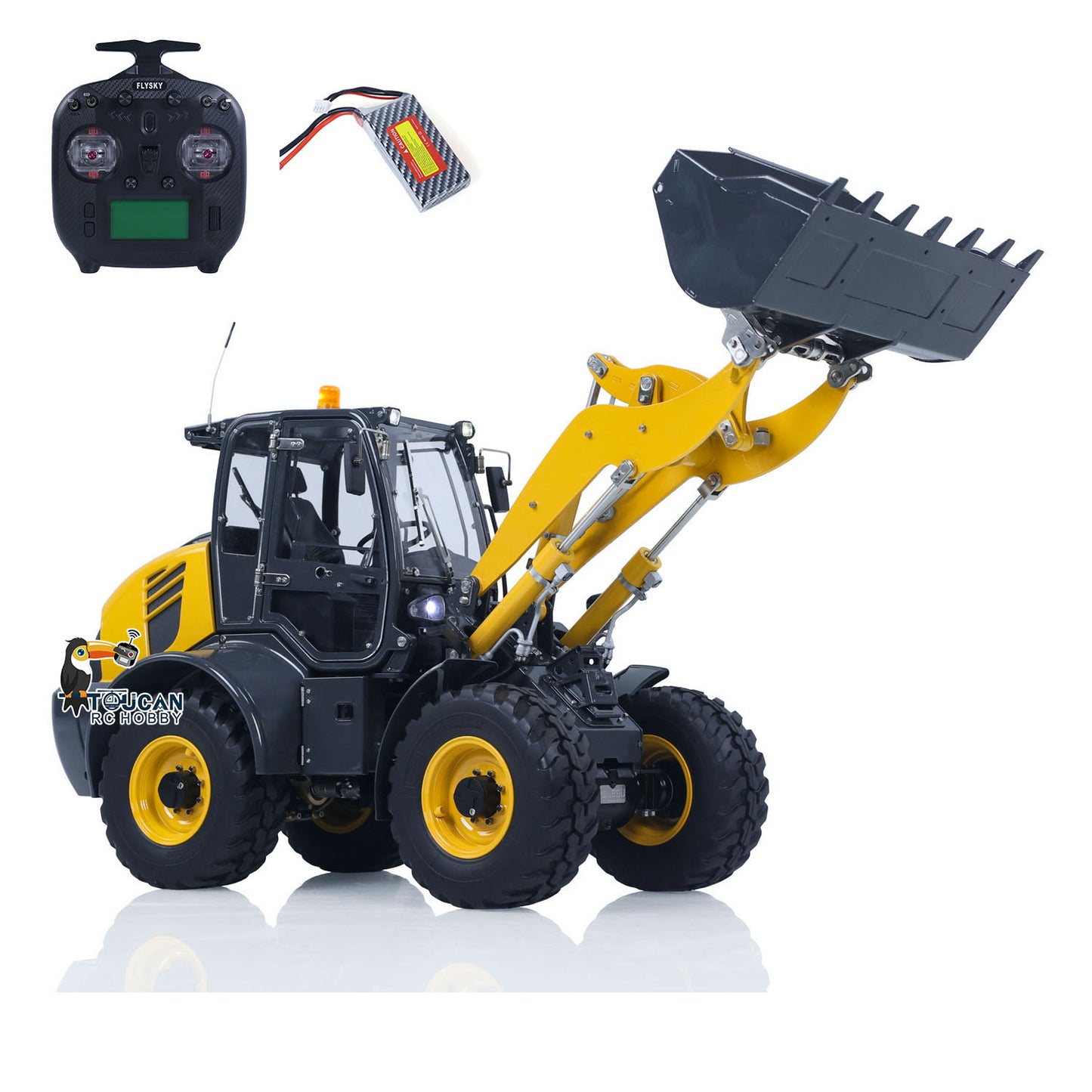 Metal LESU 1/14 RC Hydraulic Loader Aoue WA100M-8 4X4 RTR Remote Control Construction Vehicle Axle Differential Lock Sound Light ST8 Radio Engineering Machine