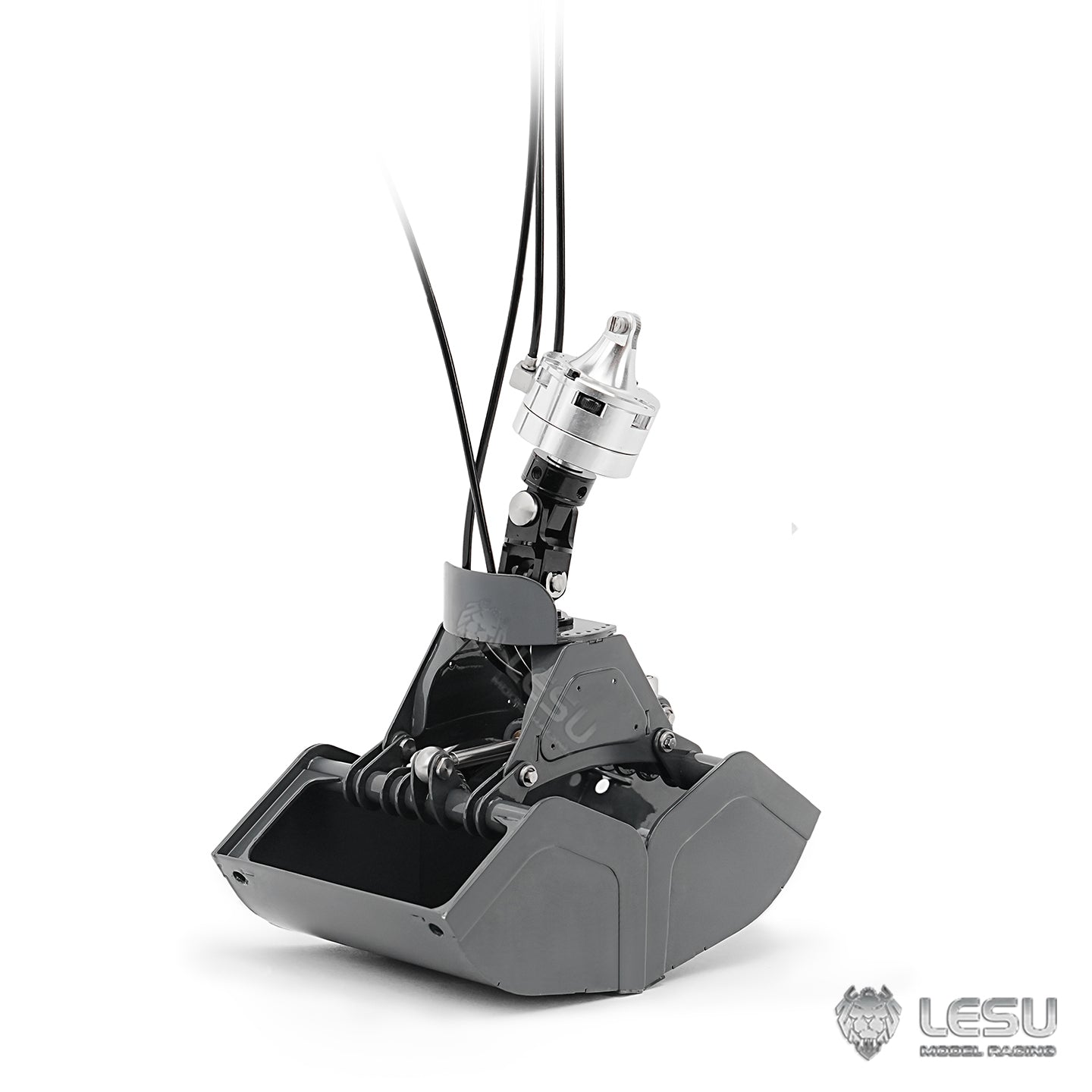 270¡ã Rotating LESU Metal Clamshell Bucket for DIY 1/14 RC Hydraulic Crane of Excavator Dumper Remote Control Tractor Truck