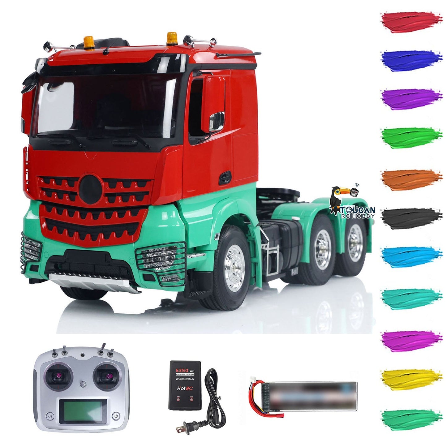 1/14 6x4 RC Tractor Truck Remote Control Car Model Painted Assembled Upgraded Model ESC Servo Motor Light Sound RC Hobby Model