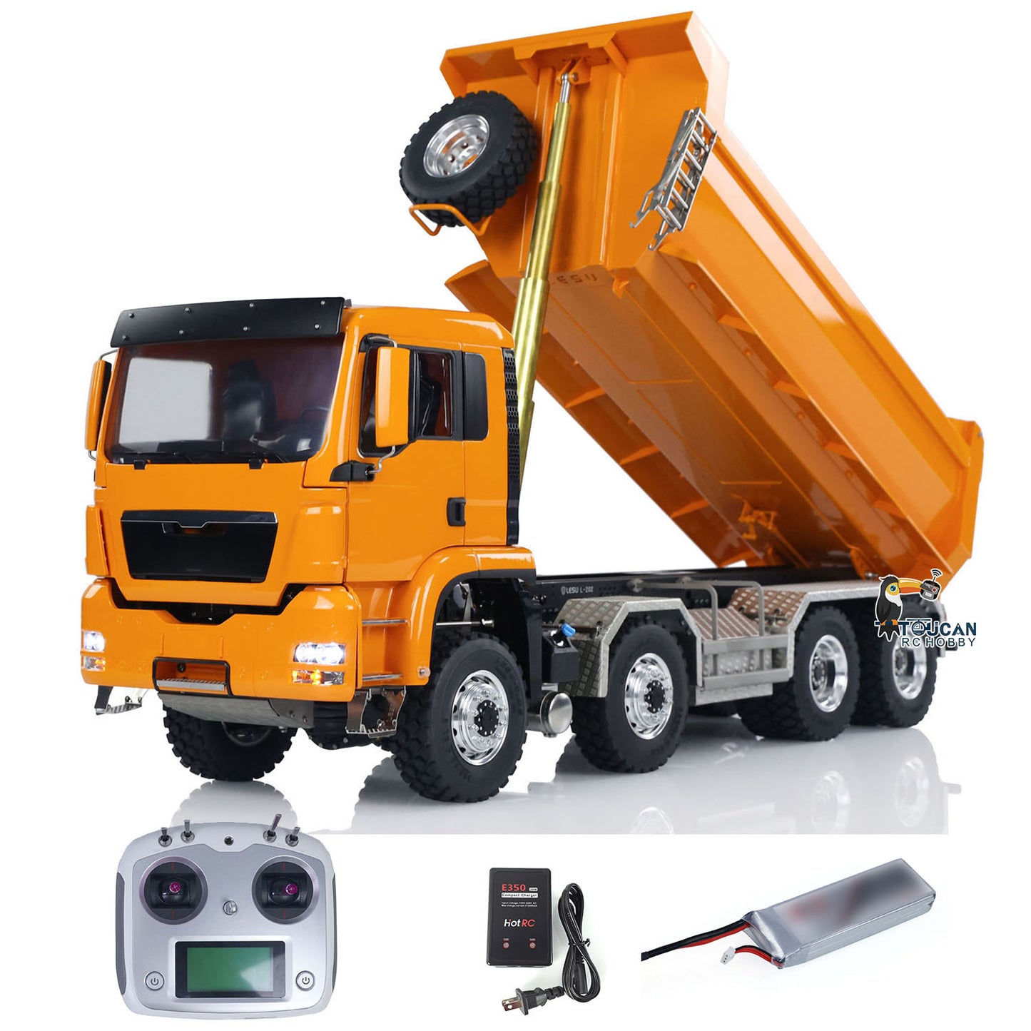 8x8 LESU 1/14 Hydraulic RC Dumper Truck RTR Remote Control Tipper Car Model