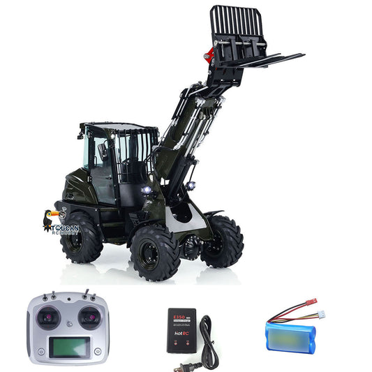 1:14 LESU RTR RC Hydraulic Telescopic Arm Loader AT1050 Fork Lift Truck Model Assembled and Painted 478*165*221