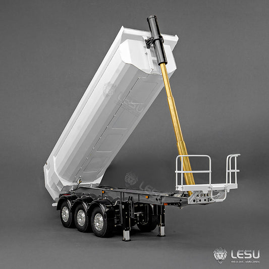 3Axles LESU Metal 1/14 RC Hydraulic Dump Trailer for DIY TAMIYA Tractor Truck Radio Controlled Lorry Car Vehicle R620 770S FH16