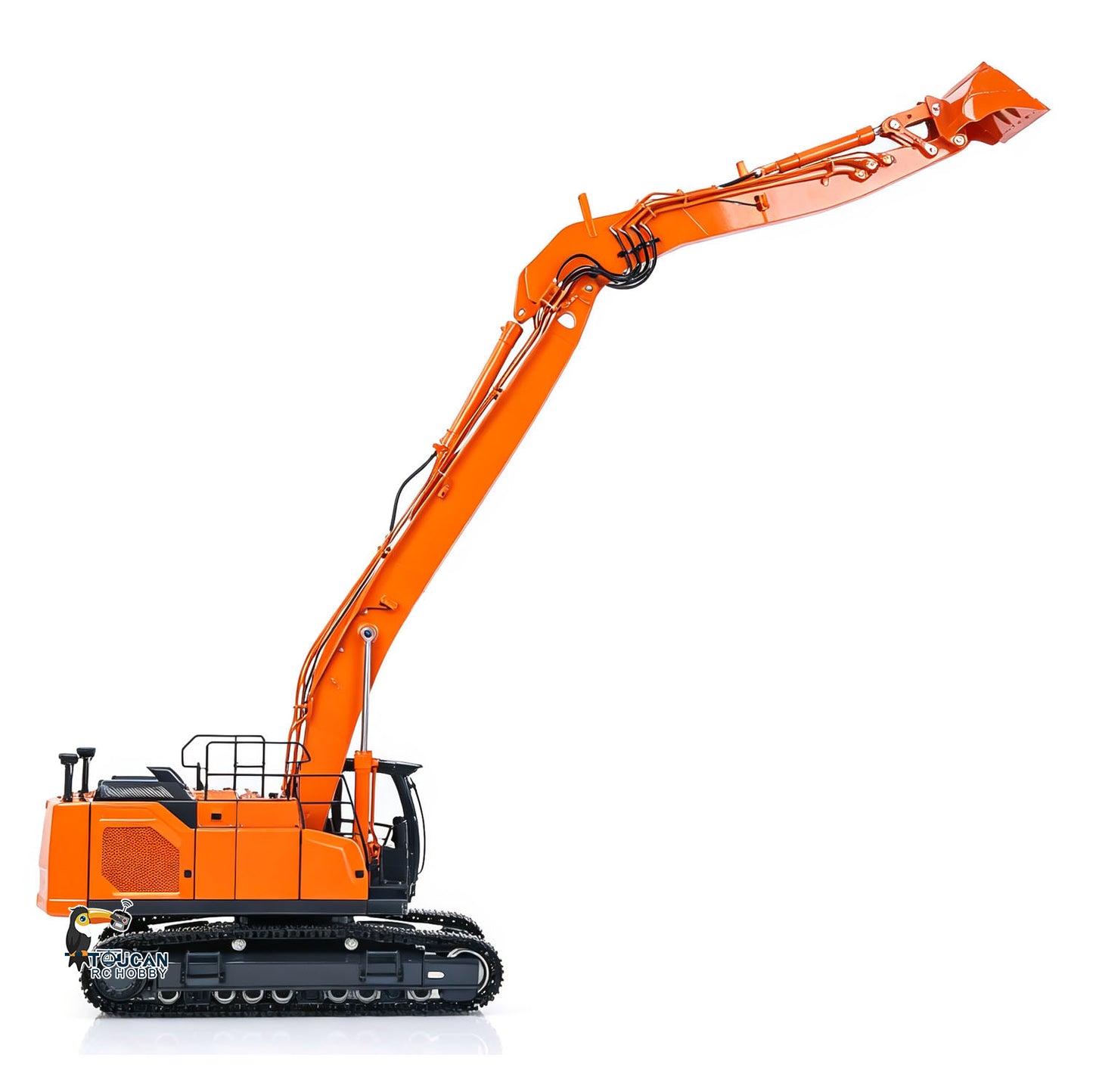 LESU 1/14 Metal RC Hydraulic Excavator AOUE LR945 CNC Long Reach Digger RTR 7CH PL18EV LITE Radio Battery Light Sound Charger