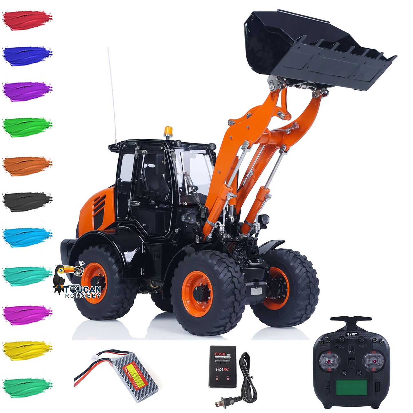 Metal LESU 1/14 RC Hydraulic Loader Aoue WA100M-8 4X4 RTR Remote Control Construction Vehicle Axle Differential Lock Sound Light ST8 Radio Engineering Machine