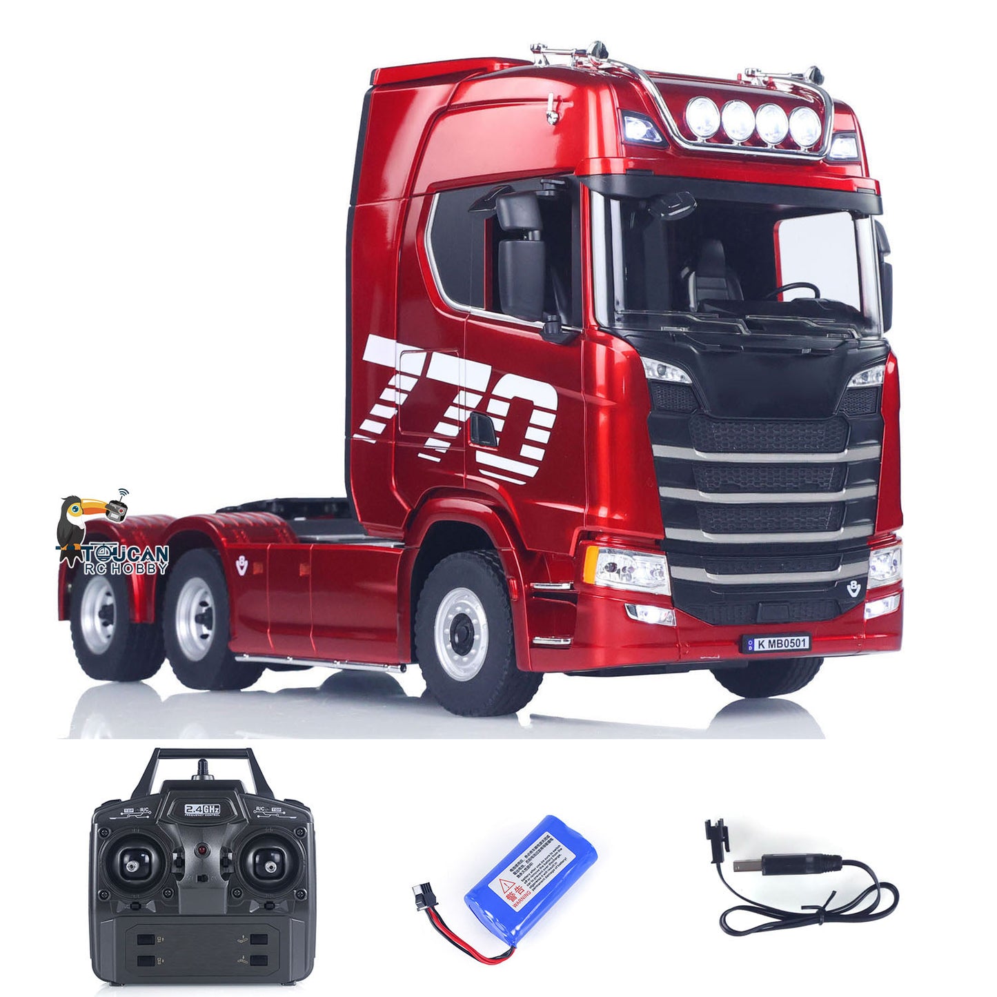 Fast Shipping 770S Plastic 1/18 RC Tractor Truck Toys Finished Model RTR 7.4V Battery Radio 19CH Light Sound Effects Remote Control Lorry Car