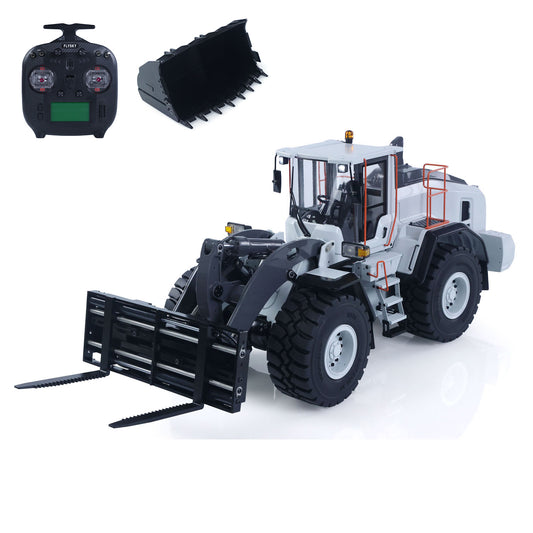 MTRC Metal 1/14 RC Hydraulic Loader E260L 5CH Valves Remote Control Engineering Vehicles Axle Locks Quick Coupler Lights Sounds Assembled Painted