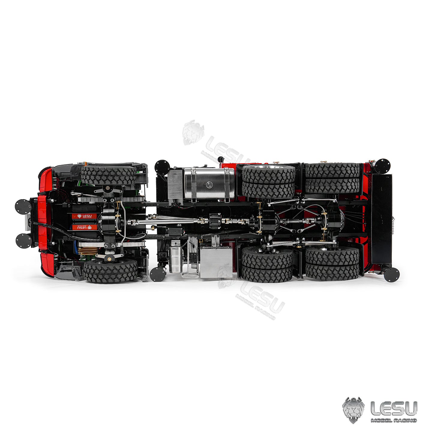 LESU 3363 6X6 Metal 1/14 RC Hydraulic Crane Truck Fly Jib Arm 3Speed Remote Control Lorry 7CH Valve 6 Outriggers Axle Diff Lock