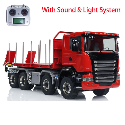 1/14 8x8 RC Hydraulic Equipment Radio Controlled Roll-on Dumper Trucks Full Dump Truck U-shaped Short High Bucket Timber Flatbed