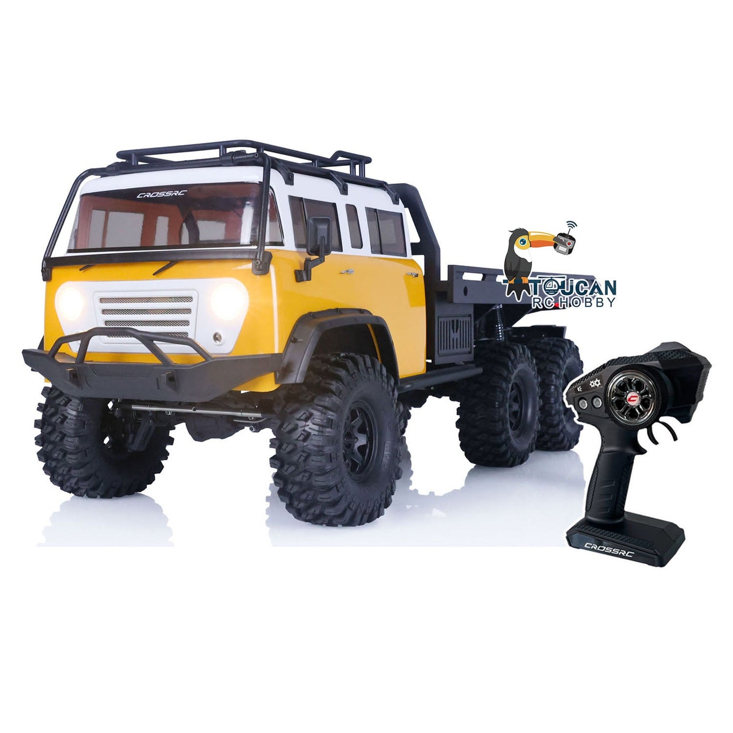 CROSSRC JT6 6WD 6X6 1:10 Scale 2.4GHz RC Crawler Remote Control Flatbed Car Model Lights DIY Simualtion Vehicle PNP ESC Motor Servo