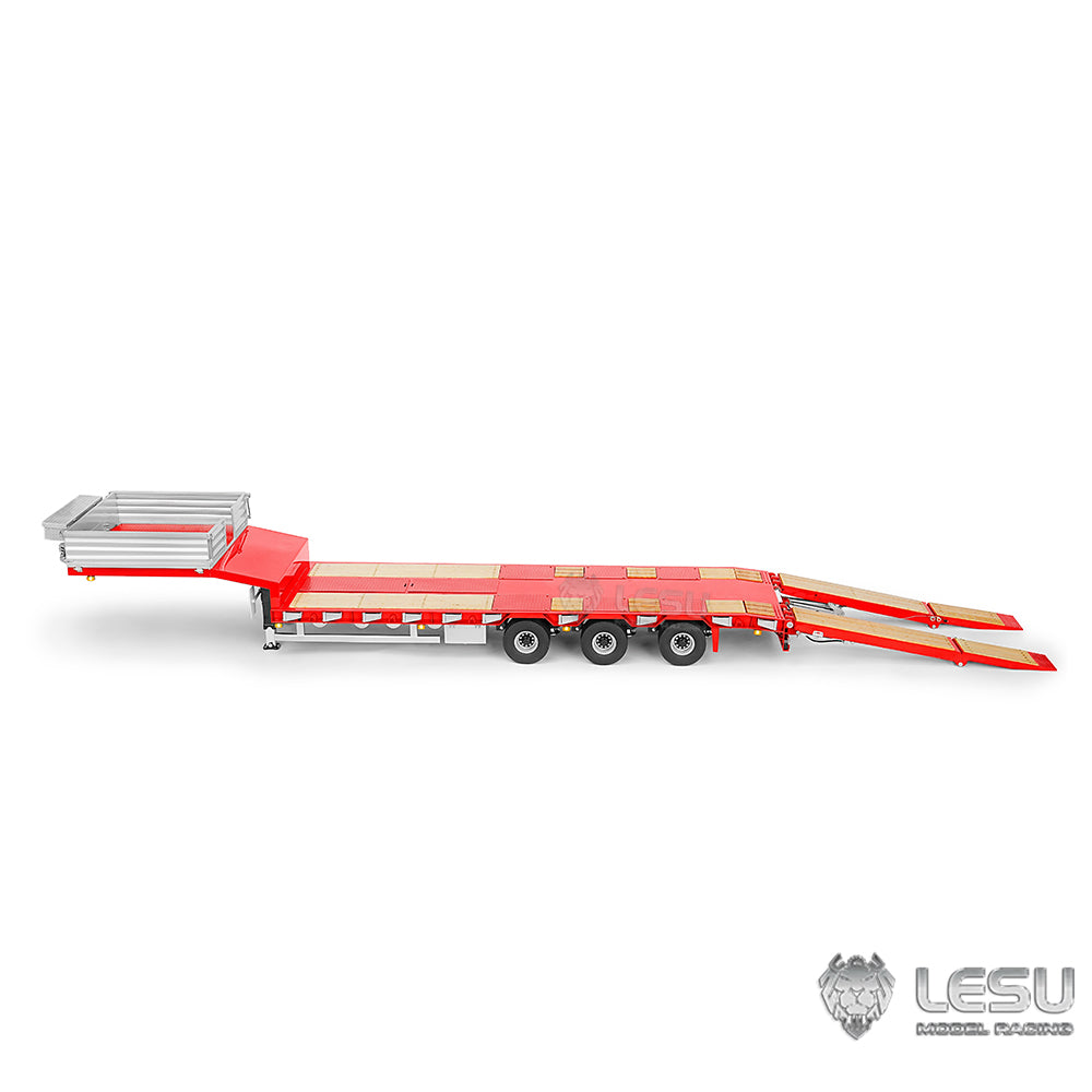 Metal Trailer for LESU 1/14 Hydraulic RC Truck Radio Control Tractor Construction Vehicle Hobby Model Lifting Tailboard RTR Verison