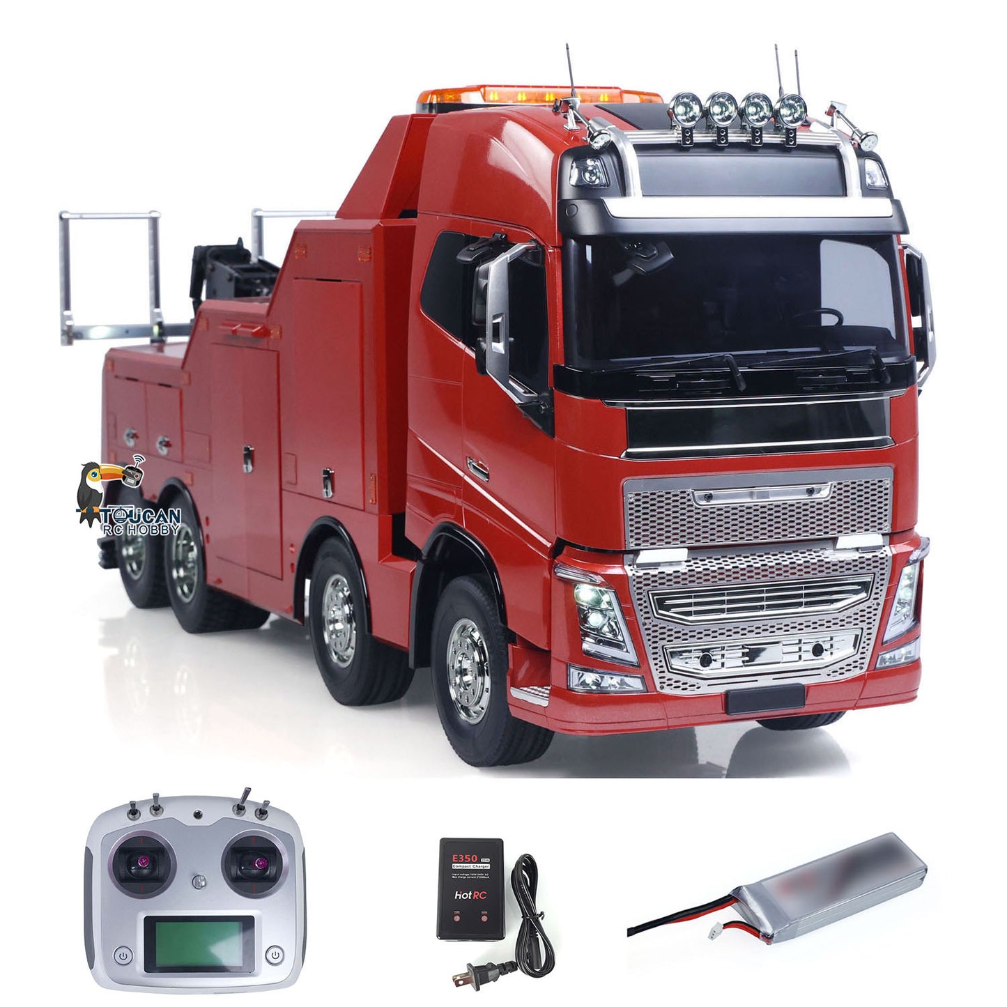 Customized DIY TAMIYA 56362 1/14 8x4 RC Wrecker Tow Truck Rescue Car FH16 RTR Electric Recovery Vehicles I6S Radio Battery Sound