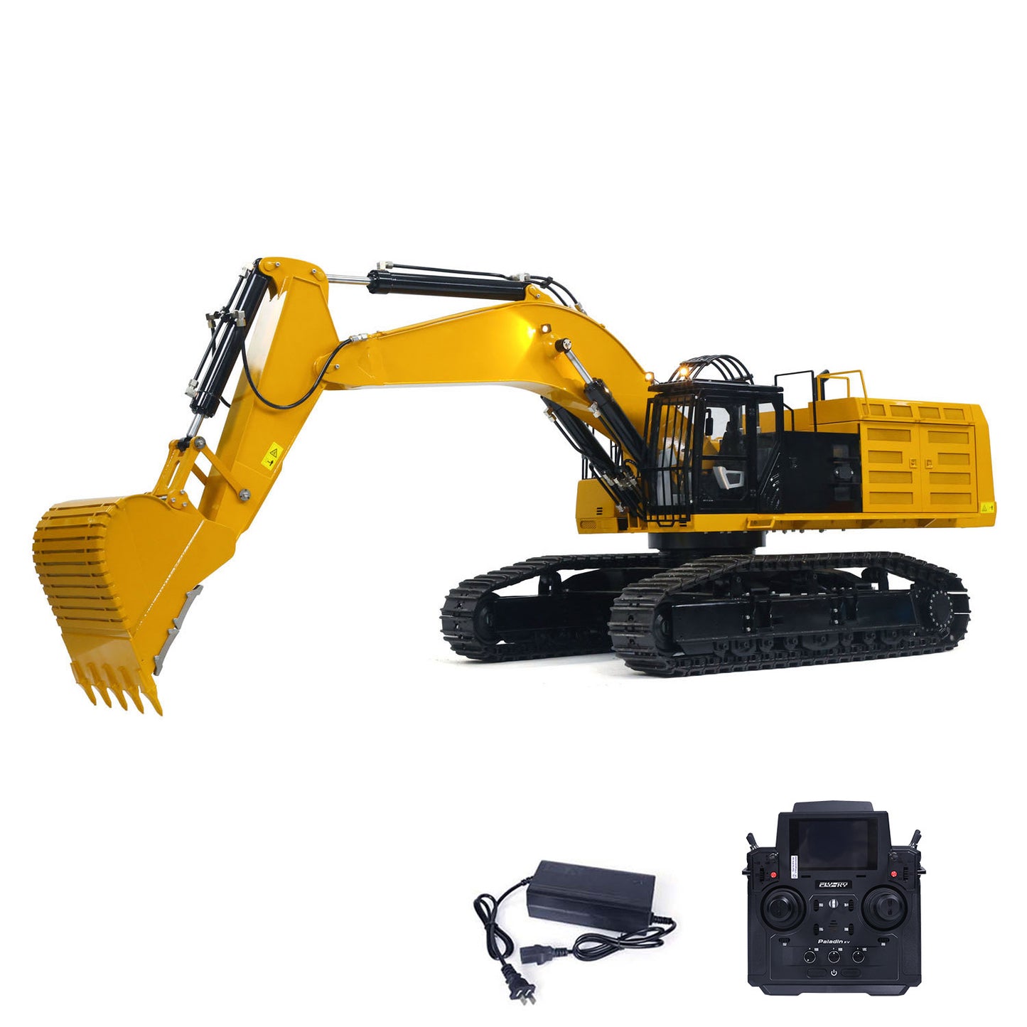1/8 Metal Remote Control Hydraulic Excavator 390F Heavy Duty 3CH Valves RC Construction Vehicle Models Flysky PL18EV Radio Engineering Machine