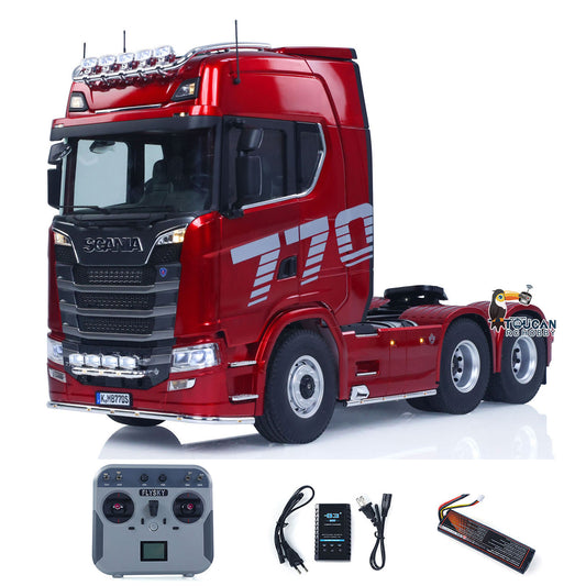 KABOLITE 1/14 770S RC Tractor Truck 6x6 Remote Control Lorry Car 2Speed Gearbox Differential Lock Battery Radio RTR Model