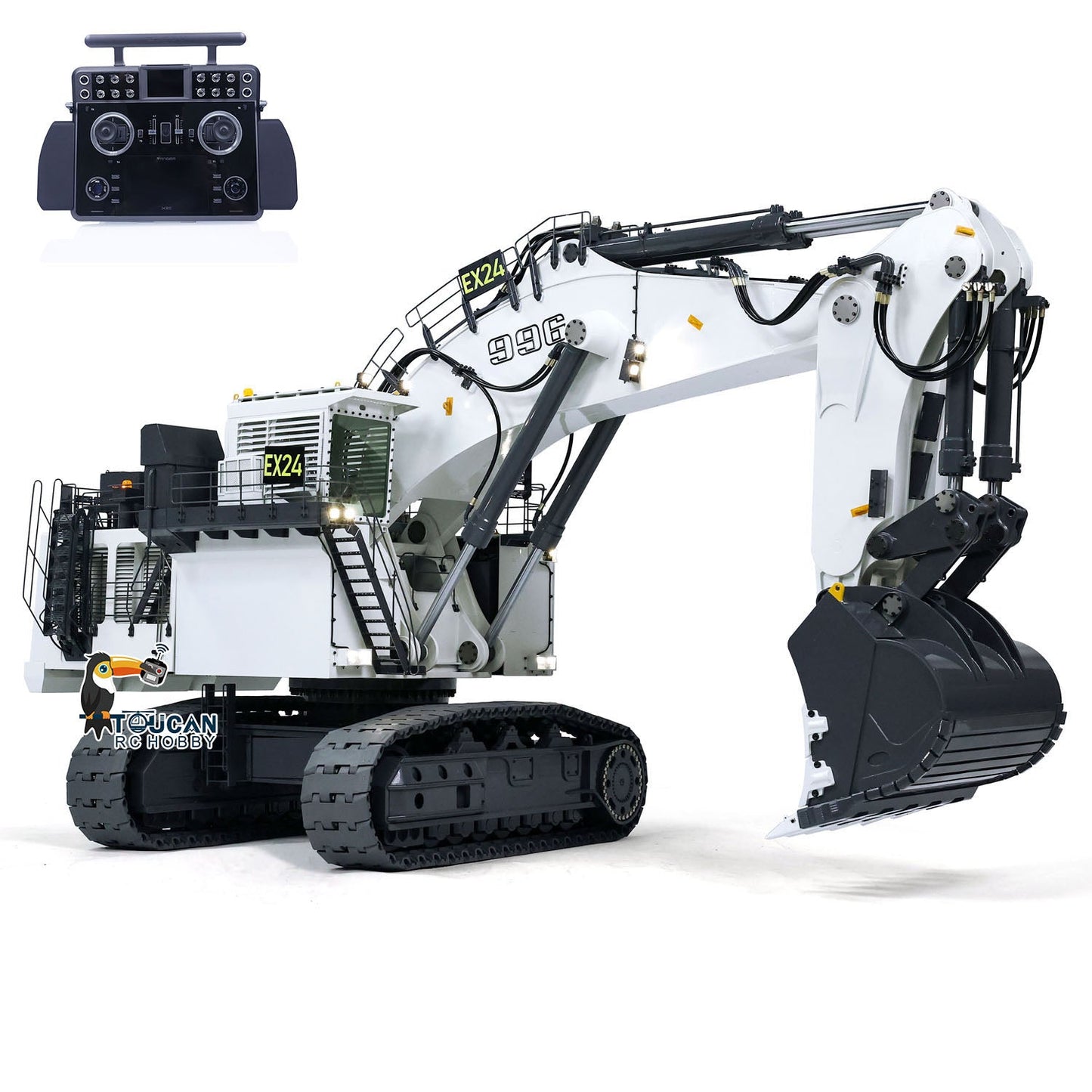 1/20 Scale Metal RC Hydraulic Equipment Remote Controlled Excavator for 996 Taranis XE Radio Digger Painted Assembled