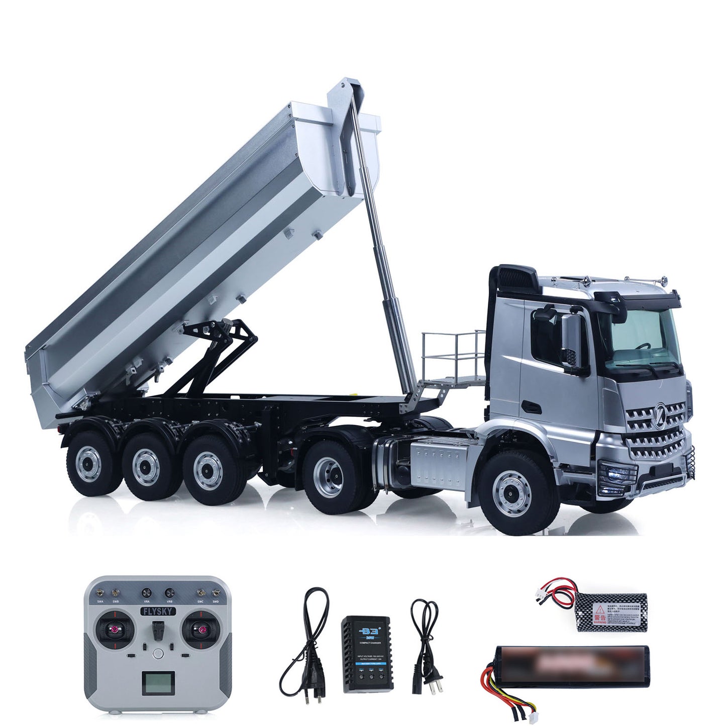 New Arrival Kabolite RTR Car 1/14 Scale 4X4 RC Tractor Truck 5801 3Axles AWD With Electric Lifting Hopper Dump Trailer Tipper Battery