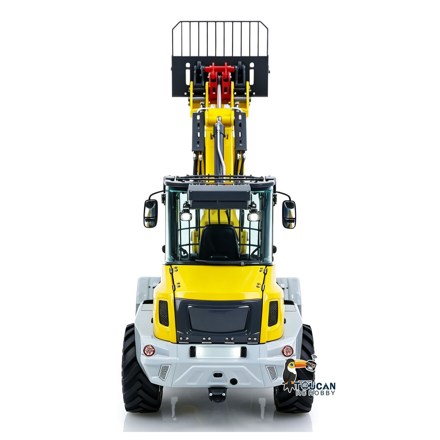 LESU RTR 4X4 1:14 RC Hydraulic Telescopic Arm Loader AOUE AT1050 Metal Fork Lift Trucks Light Sound Flysky I6S Radio Battery