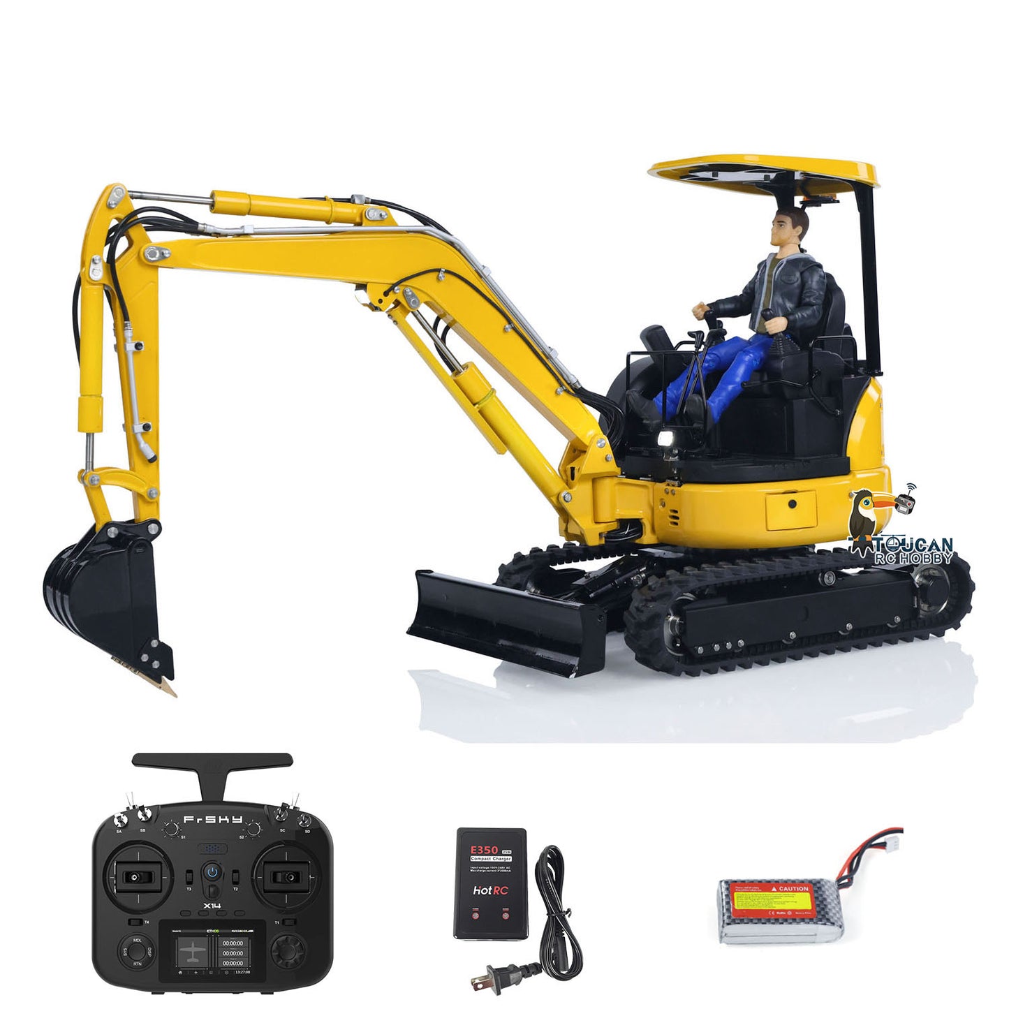 LESU 1/14 Mini RC Hydraulic Excavator PC30 Upgrade Sound System Version Metal Radio Controlled Digger Model Frsky X14 Radio