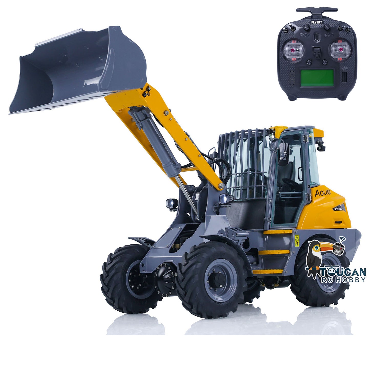 LESU AOUE MCL8 1/14 Hydraulic RC Loader Remote Controlled Car Painted Assembled Model Metal Shovel Rake Sieve Bucket Gripper Fork