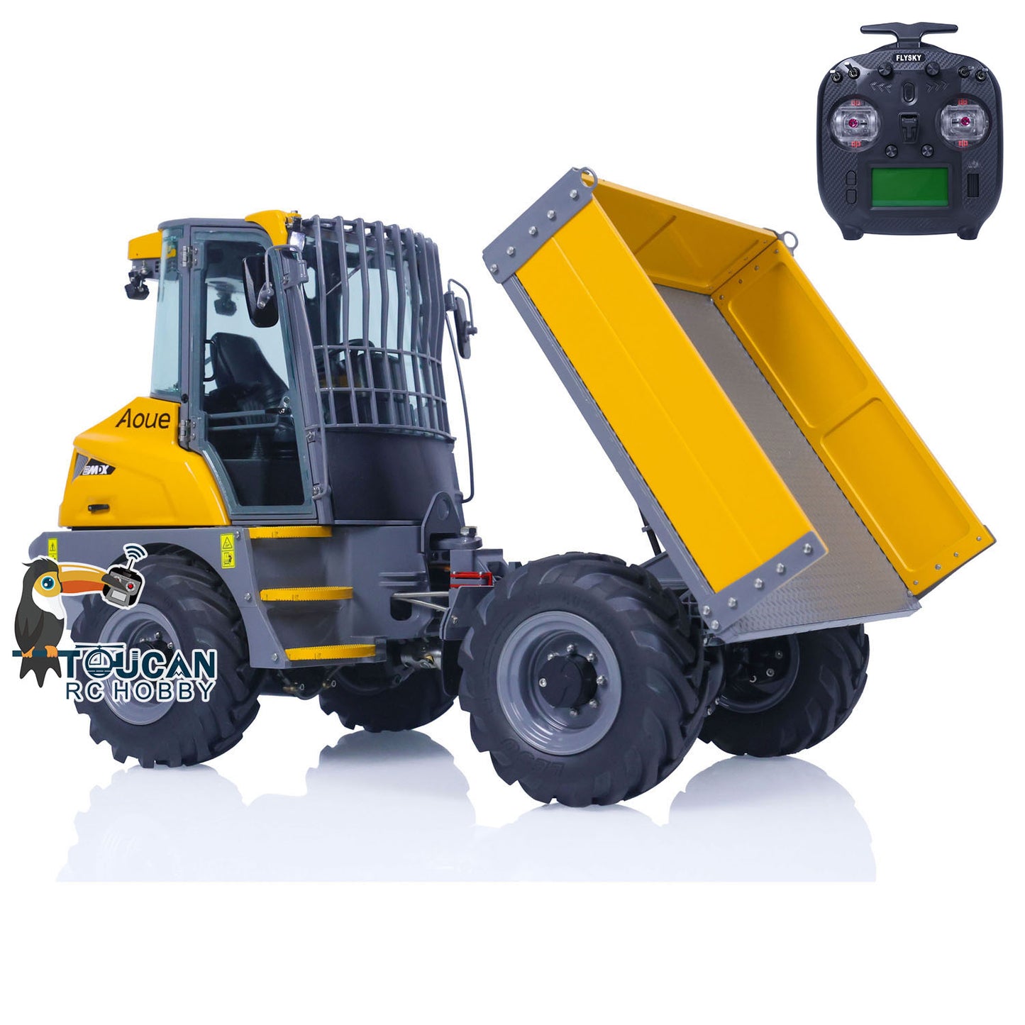 LESU Metal 4x4 1/14 RC Hydraulic Dumper Car 6MDX-B Tipper Trucks Emulated Remote Control Contruction Vehicle DIY Model